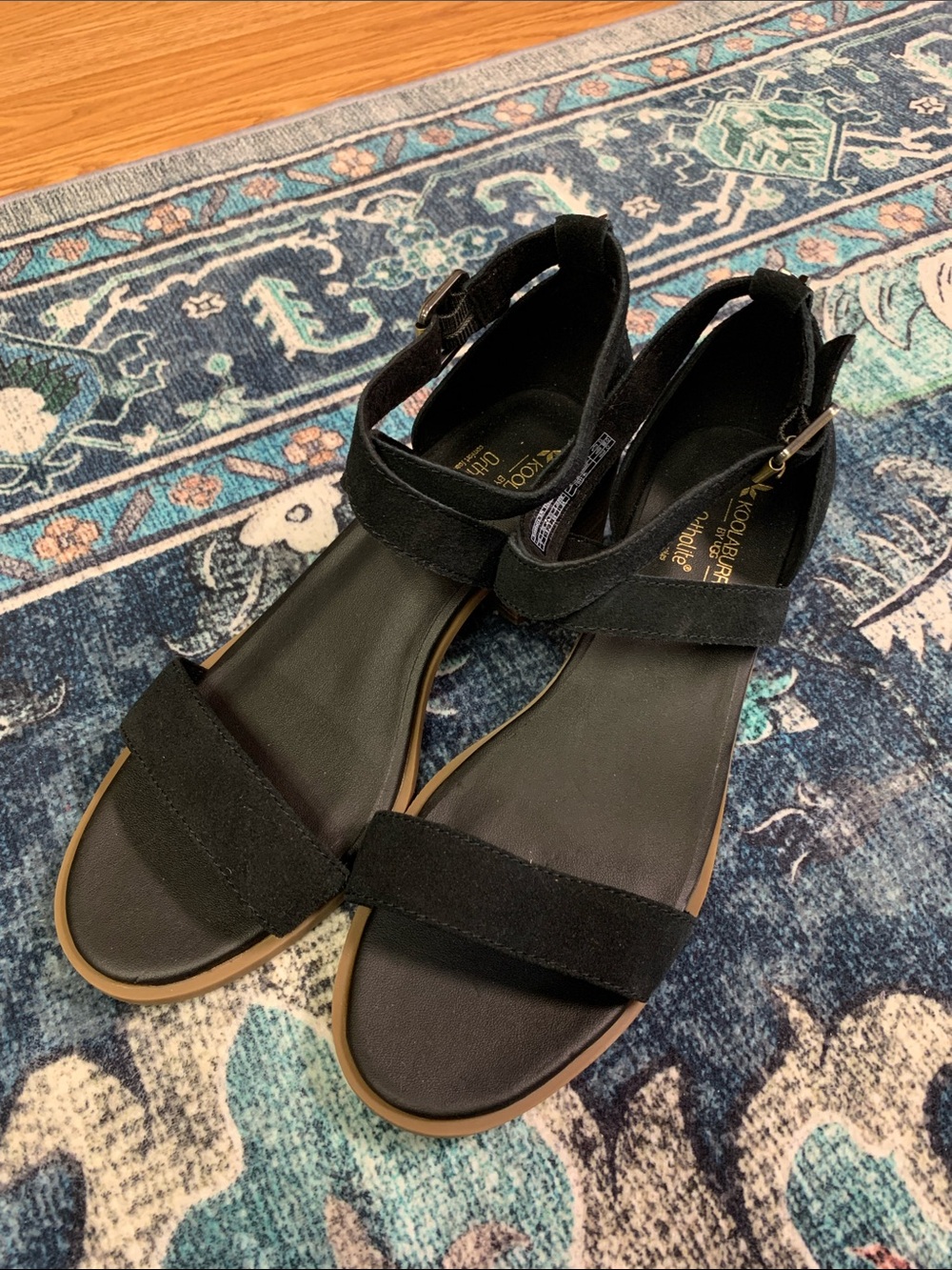 Koolaburra By Ugg sandals new qvc leather shoes black 7